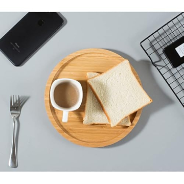 XIMISISE Round Bamboo Tray for Serving and Decor