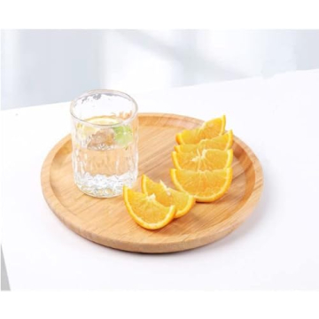 XIMISISE Round Bamboo Tray for Serving and Decor