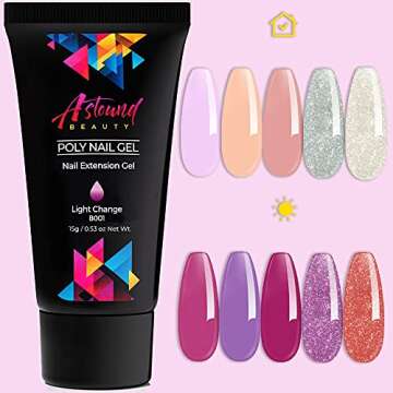Astound Beauty Poly Nail Gel Kit with Vibrant Color Options
