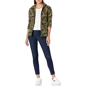 Women's Polar Soft Fleece Full-Zip Jacket - Green Camo