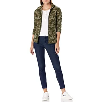 Women's Polar Soft Fleece Full-Zip Jacket - Green Camo