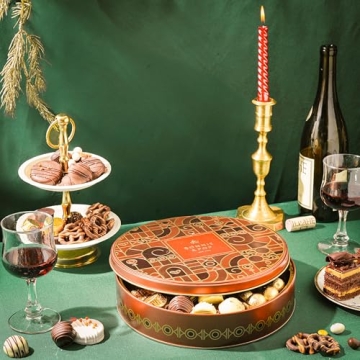 Candy and Snack Gift Basket– Thanksgiving Variety Gourmet Food Gifts Prime- Holiday Chocolate and Nut Gift Box, Assortment Tray- Idea for Men, Woman & Families- Bonnie & Pop