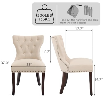 Durable LSSBOUGHT Dining Chairs - Elegant and Comfortable