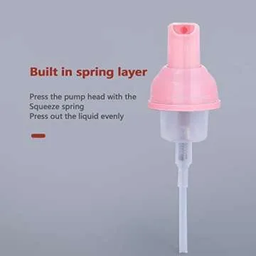 Koutoumor 10 PCS Refillable Travel Bottles, 2oz/60 ml Plastic Soap Foam Bottle, Empty Foaming Pump Dispenser, Dispensers for Hand Soap, Lash Cleanser, Shampoo (10 pcs, Pink)