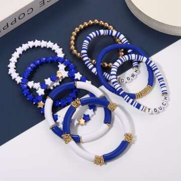 Game Day Bracelets for Women Football Charm Jewelry