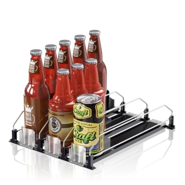 JUNMEI Adjustable Drink Organizer for Cans - 15 Can Capacity, Easy to Assemble