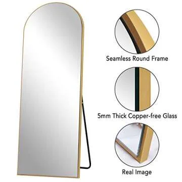 PexFix Arched Full Length Mirror 64x21 Elegant Design