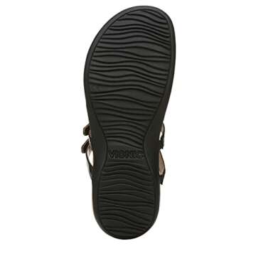 Vionic Women's Rest Elvia Toe Post Slide Sandal- Supportive Ladies Flip Flop Sandals That Include Three-Zone Comfort with Orthotic Insole Arch Support, Black 10 Medium