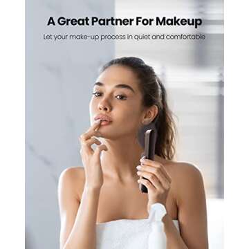 Gaiatop Portable Handheld Fan, Mini Rechargeable Folding Fans with Power Bank USB Battery Operated, Small Pocket Design for Eyelash Girls Women Travel Outdoor Brown