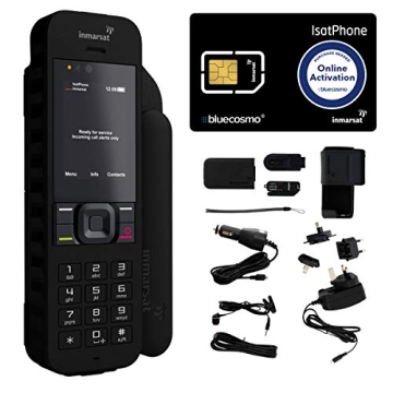 BlueCosmo Inmarsat IsatPhone 2.1 Satellite Phone Kit with Global Coverage and Emergency SOS