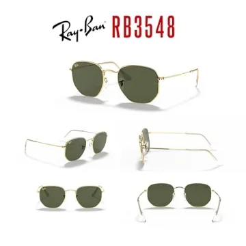 Ray-Ban RB3548 Hexagonal Sunglasses with G-15 Lenses