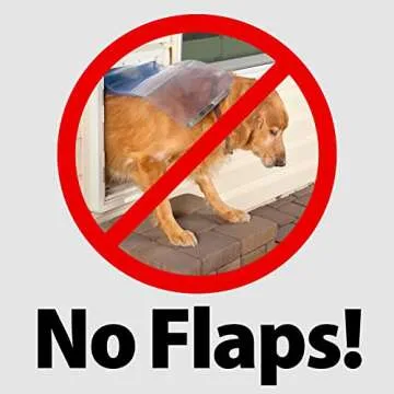 PlexiDor Performance Pet Doors for Dogs and Cats - Door Mount Dog Door with Lock and Key - White, X-Large Sizes