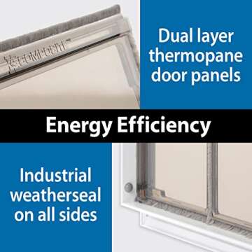 PlexiDor Performance Pet Doors for Dogs and Cats - Door Mount Dog Door with Lock and Key - White, X-Large Sizes