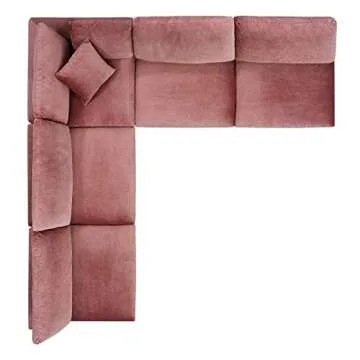 Stunning Dusty Rose Sectional Sofa for Modern Spaces