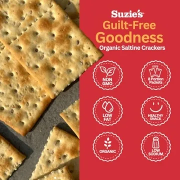 Suzie's Organic Saltines - Healthy Crackers with Olive Oil