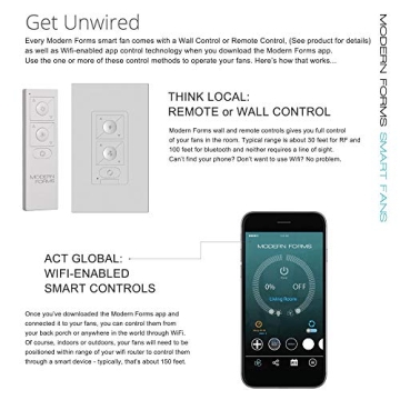 Modern Forms Aviator 54" Smart Ceiling Fan in Matte Black