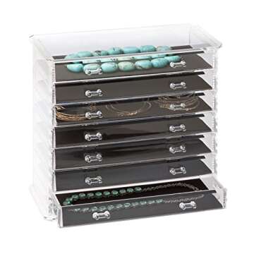 HCD Refined by Honey-Can-Do STO-06382 Emily Jewelry Chest, 13.6L x 7.8W x 12.4H