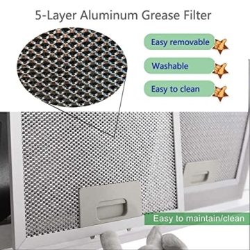 Black 30" Island Range Hood - 700 CFM Power