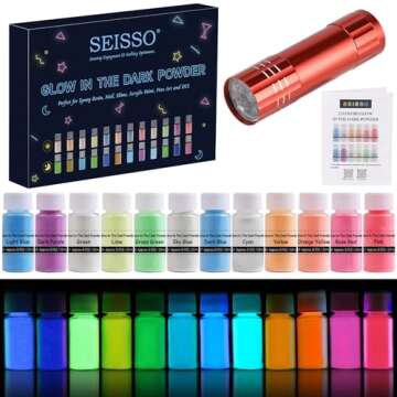 Versatile Glow in The Dark Powder - 12 Colors for DIY Projects