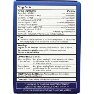 Hyland's Calms Forte Tablets, Natural Relief of Nervous Tension and Occasional Sleeplessness, 100 Count