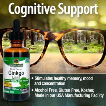 Nature's Answer Ginkgo Leaf Extract 2000mg Alcohol-Free Tincture