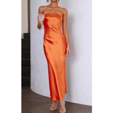 Elegant CHARTOU Strapless Satin Maxi Dress for All Occasions