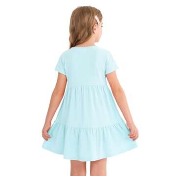 Comfortable HOOGRIN Girls Tiered Dress for Summer Fun
