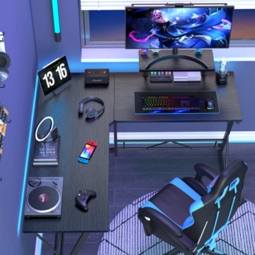 Mr IRONSTONE L Shaped Gaming Desk for Home Office