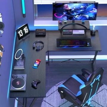 Mr IRONSTONE L Shaped Gaming Desk for Home Office