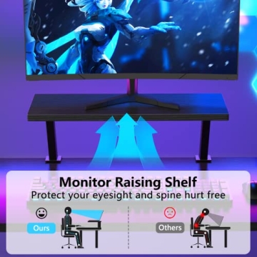 Mr IRONSTONE L Shaped Gaming Desk for Home Office