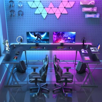 Mr IRONSTONE L Shaped Gaming Desk for Home Office