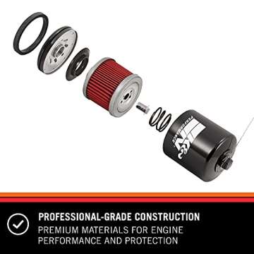 K&N Motorcycle Oil Filter: High Performance, Premium, Designed to be used with Synthetic or Conventi...