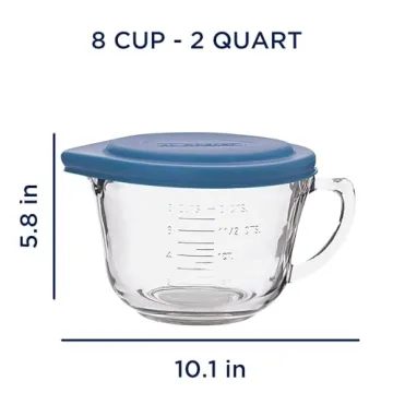 Anchor Hocking 2 Quart Mixing Bowl with Blue Lid