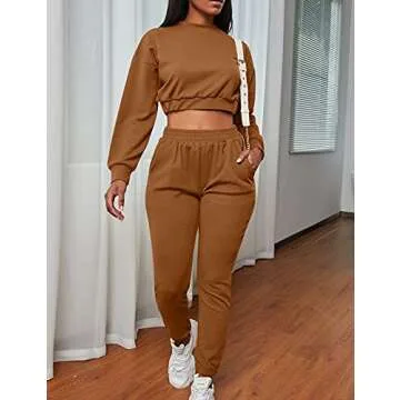 BORIFLORS Stylish Women's 2 Piece Tracksuit Set