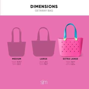 Simple Modern Waterproof Beach Bag with Zipper Pocket