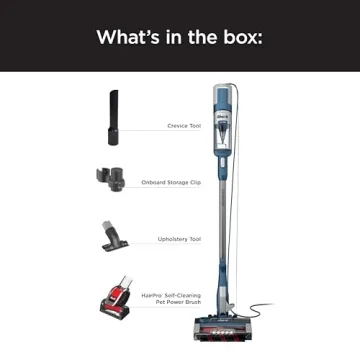 Shark HZ3002 Stratos Ultralight Corded Stick Vacuum with DuoClean PowerFins HairPro, Self-Cleaning Brushroll, & Odor Neutralizer Technology, Navy