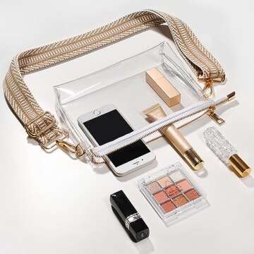 BS-VOG Clear Purse - Stylish Stadium Approved Crossbody Bag