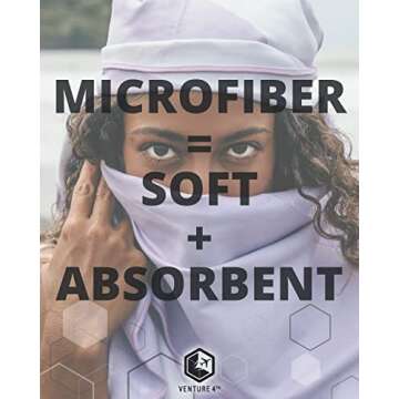 VENTURE 4TH Oversize XL Microfiber Beach Towel 78x35” for Pool, Swim, Shower, Travel. Lightweight, Quick Dry, Sand Free, Compact & Easy to Carry - 1 Seafoam Extra Large Towel