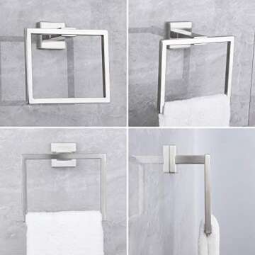 kimzcn Hand Towel Holder for Bathroom SUS 304 Stainless Steel Towel Ring Heavy Duty Hand Towel Racks...
