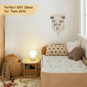 Mkono Boho Macrame Hanging Photo Display for Pictures