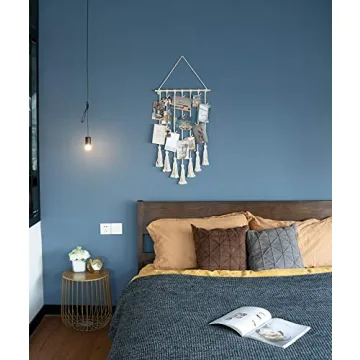 Mkono Boho Macrame Hanging Photo Display for Pictures