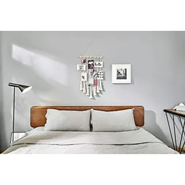 Mkono Boho Macrame Hanging Photo Display for Pictures