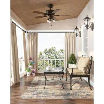 ALLZONE Heavy Duty Adjustable Tension Curtain Rods 66-120 Inch