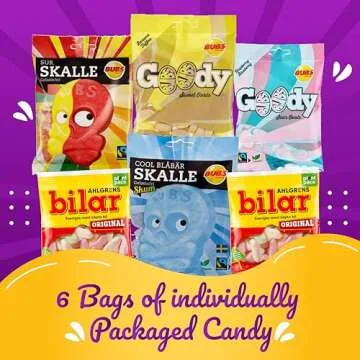 Swedish Candy Mix - Bubs & Ahlgrens - 6 Fun Bags of Treats