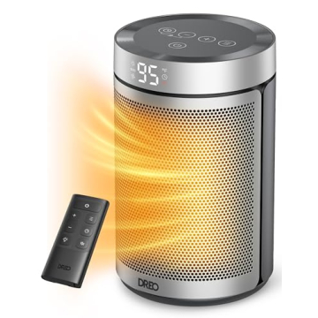Dreo Space Heater, Portable Electric Heaters for Indoor Use with Thermostat, 1-12H Timer, Eco and Fa...