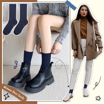 EBMORE Women's Wool Thermal Socks for Winter Comfort