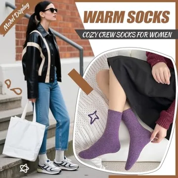 EBMORE Women's Wool Thermal Socks for Winter Comfort