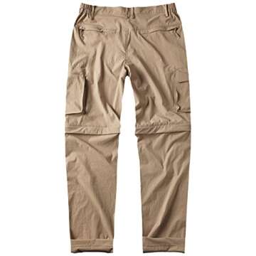 Gash Hao Mens Hiking Convertible Pants Outdoor Waterproof Quick Dry Zip Off Lightweight Fishing Pant...