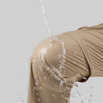 Gash Hao Mens Hiking Convertible Pants Outdoor Waterproof Quick Dry Zip Off Lightweight Fishing Pants（Khaki 32X32）