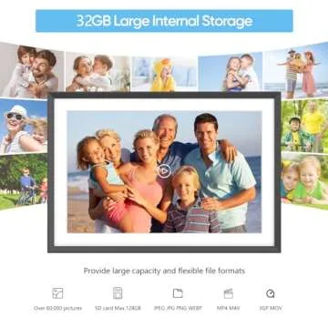 ARZOPA Digital Picture Frame 15.6" & 10.1" WiFi Digital Electronic Photo Frame with 32GB Storage